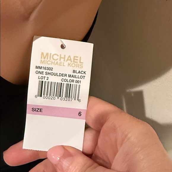 NWT Michael Kors one piece swimsuit one shoulder size 9 - Picture 5 of 6